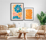 Quadro Decorativo Arte Botânica Tropical - Composição 154 (70x50cm e 35x50cm)