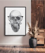 Quadro Decorativo Caveira com Óculos