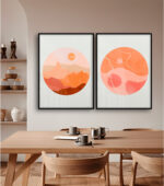 Quadro Decorativo Pôr do Sol Abstrato - Composição 146