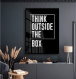 Quadro Decorativo Pense Fora da Caixa