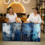 Quadro Decorativo Textura Abstrato Tons de Azul - Composição 261 - Imagem 3