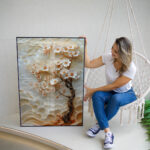 Quadro Decorativo Arvore da Vida Flores 3D - Imagem 6