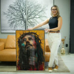 Quadro Decorativo Cristo com olhar Elevado - Imagem 4