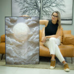 Quadro Decorativo Lua Cheia 3D - Imagem 3