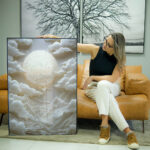 Quadro Decorativo Lua Cheia 3D - Imagem 2