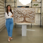 Quadro Decorativo Arvore da Vida Floral - Imagem 3