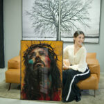 Quadro Decorativo Cristo com olhar Elevado - Imagem 3