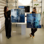 Quadro Decorativo Textura Abstrato Tons de Azul - Composição 261 - Imagem 4