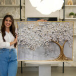 Quadro Decorativo Árvore Dourada 3D - Imagem 4