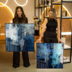 Quadro Decorativo Textura Abstrato Tons de Azul - Composição 261 - Imagem 2