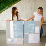 Quadro Decorativo Formas Geométricas Tons Azul e Areia - Composição 256 - Imagem 4