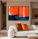Quadro Decorativo Red Pulse Formas Abstratas - Composição 260