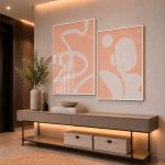 Quadro Decorativo Formas Abstratas Tons Neutros - Composição 23
