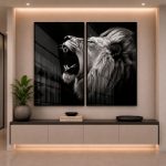 Quadro Decorativo Leão Rei - Composição 199