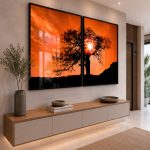 Quadro Decorativo Paisagem Pôr do Sol - Composição 196
