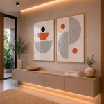 Quadro Decorativo Figuras Geométricas Formas e Circulos - Composição 221