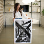 Quadro Decorativo Aço e Perspectiva - Imagem 5