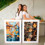 Quadro Decorativo Folhas de Outono Dourado - Composição 269 - Imagem 4