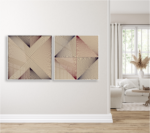 Quadro Decorativo Geometria Serena Tons Terroso - Composição 03